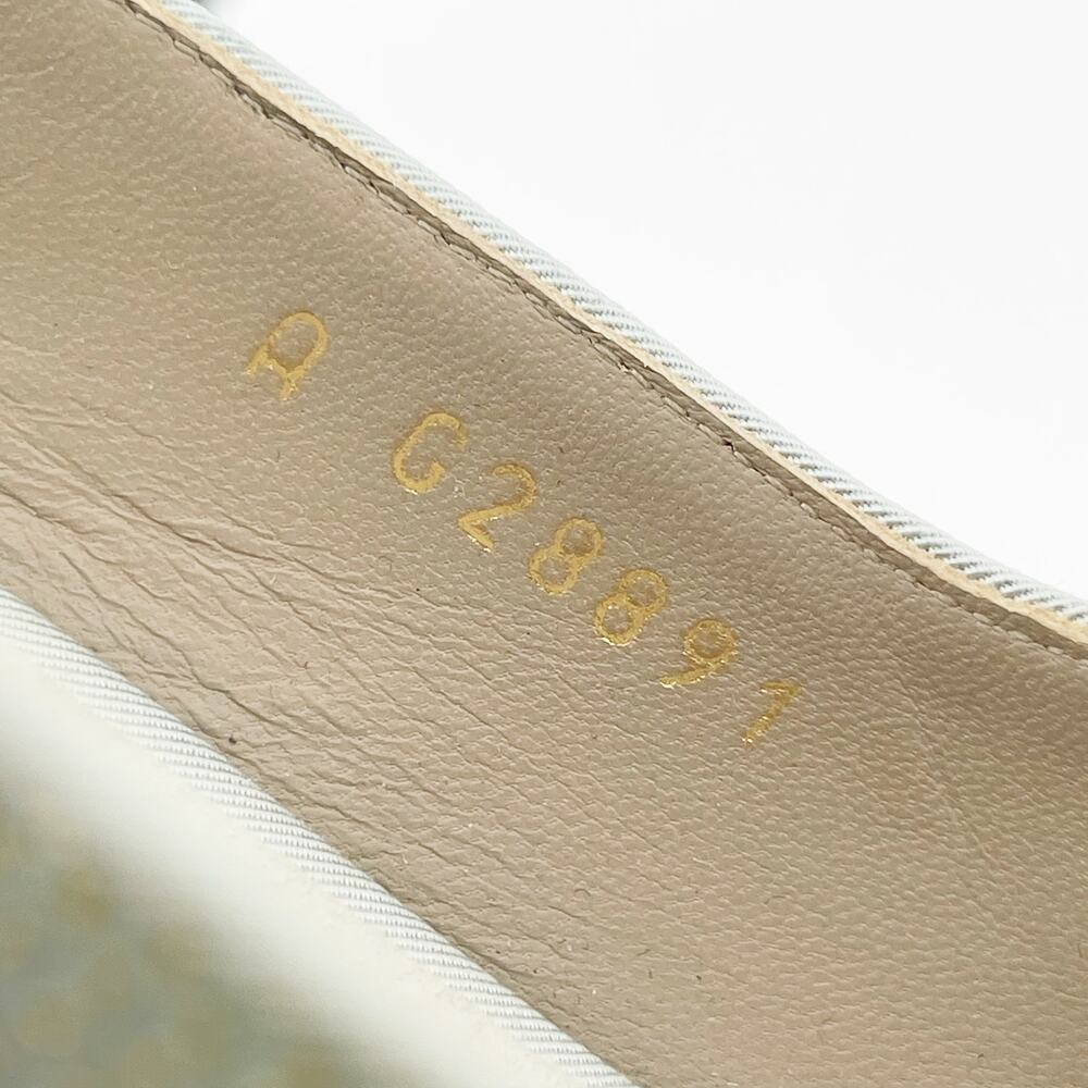 Chanel Cruise 2013 Metallic Gold Teal Satin Camellia Flower Slingback Heels 36C - Picture 13 of 13